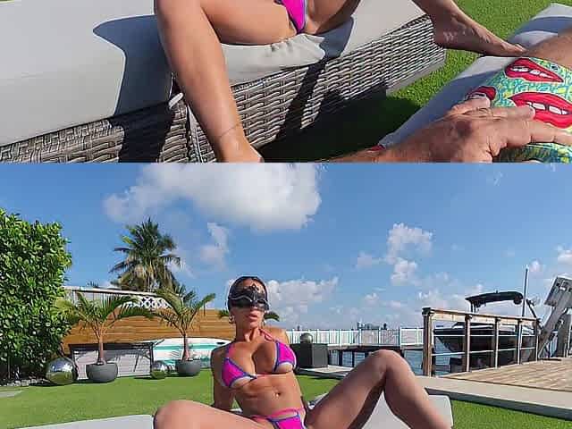 HAWT step-mamma needs assist by the pool