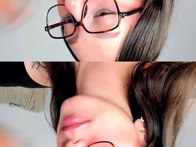 Nerdy Babe Deepthroating Huge Dick