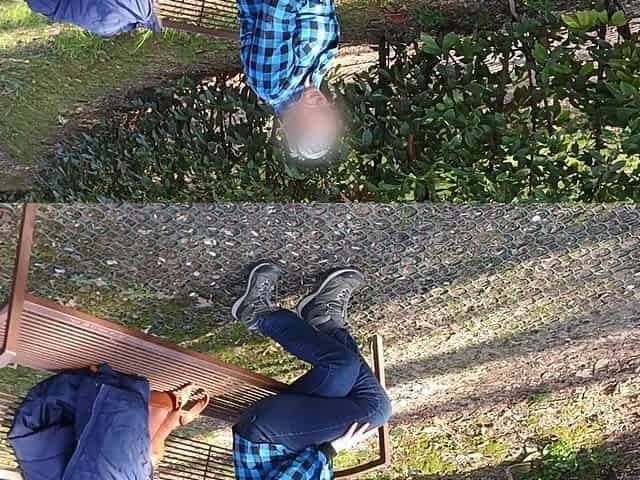A Park Bench Crossed Legs Orgasm