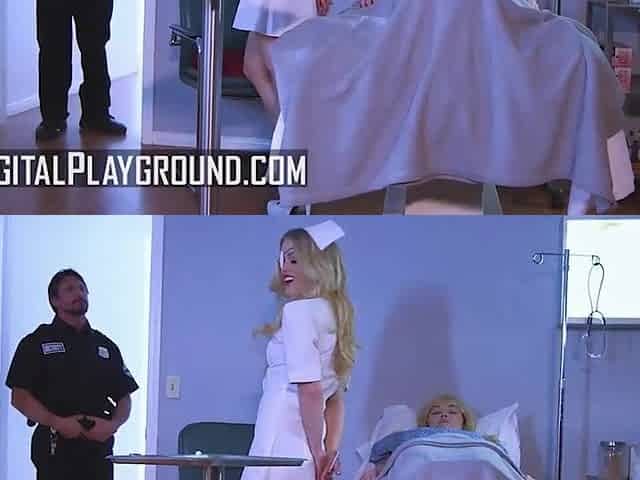 DIGITALPLAYGROUND - Nasty Nurse Ash Hollywood Seduces Security Guard To Keep Her Smutty Secrets Safe