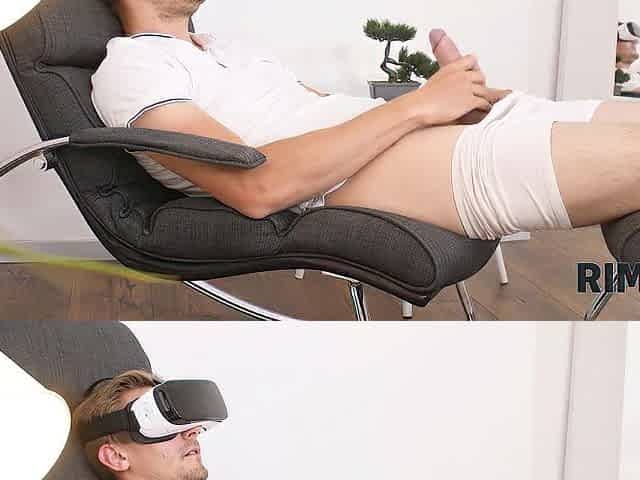 RIM4K. Red-haired chick makes BF forget about VR set after licking hunk anal opening