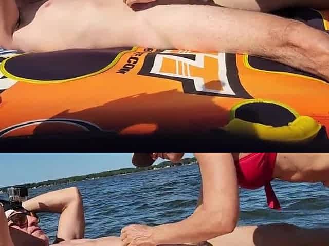 HAWT brawny pair have SEX on a jetski in the midst of a lake