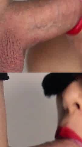 Great Blowjob with Cum All Over My Mouth!