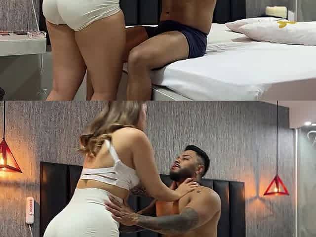 Glamorous Colombian with a large booty accedes that our 1st date will be at a motel after the gym.
