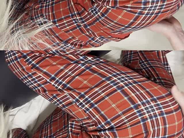 Red Pajama Tease - Stepsis Gets Spanked & Stuffed