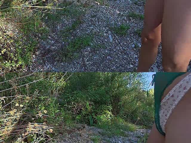 Public risky walk in forest