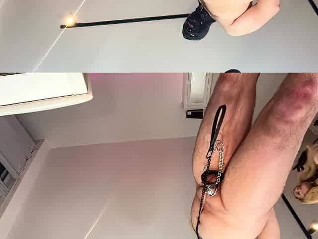 God Slavena The Best Cbt Inverted Chastity With Fake Penis