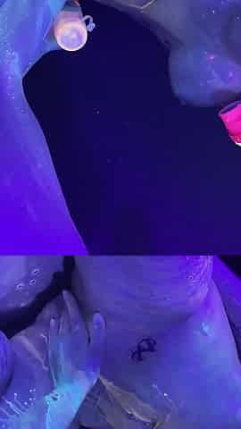 Neon Rave Girl on Girl Dildo Play