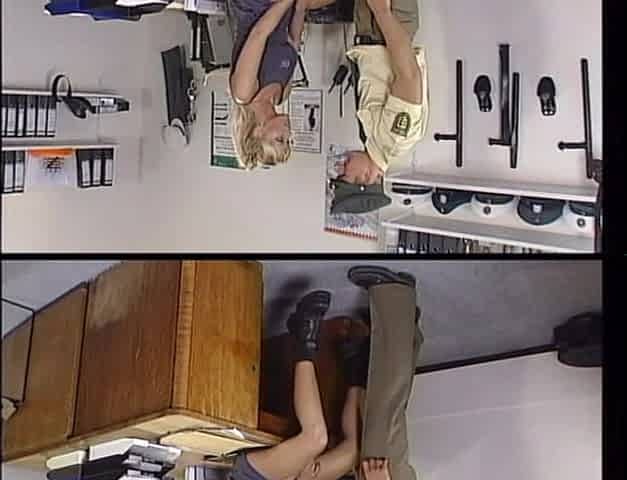 Horny Blonde Seduced a Policeman to Lick and Fuck Her Wet Pussy