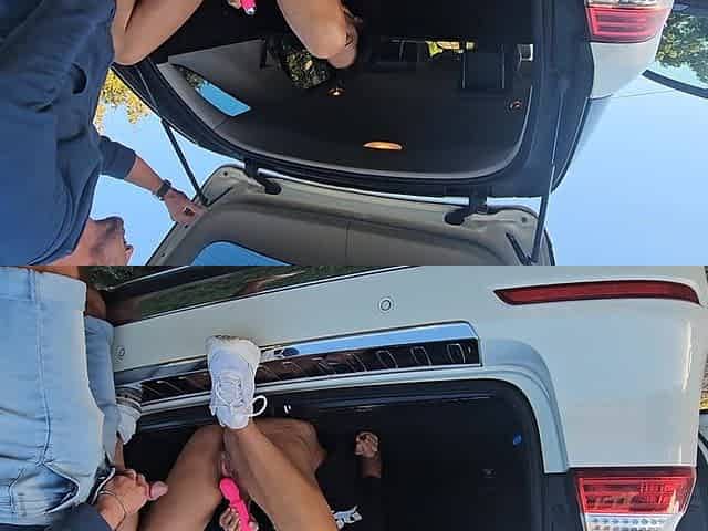 Taxi Driver Fucks Me in the Trunk of His Car.