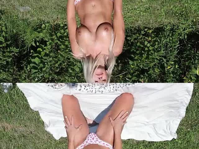 Cougar and Cub Golden-haired Amateur mother I'd like to fuck Braylee gets wicked in nature