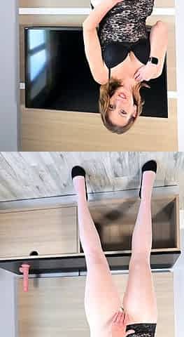 Beautiful wife masturbating show with webcam with toys