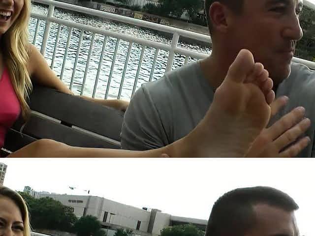 Hot pornstar footjob with cumshot