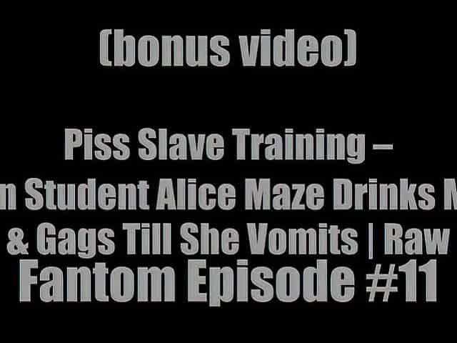 Fantom Piddle Ritual - Belgian Teen Alice Maze Drinks Each Drop (bonus)