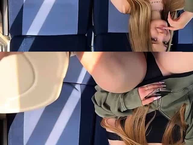 Blonde Babe Teases on Bus Before Intense Bedroom Fuck