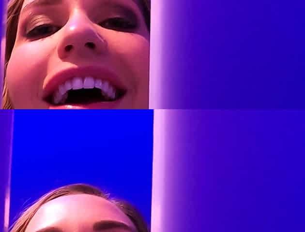 Busty glory hole blowjob skank facialized