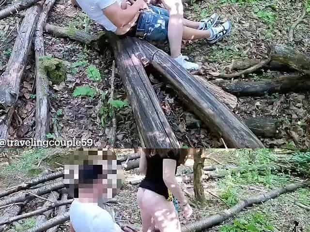 18 Years Old Chick Having Sex in the Woods Instead of Being in College, College Babe Skipping Class to Get Fucked in the Forest