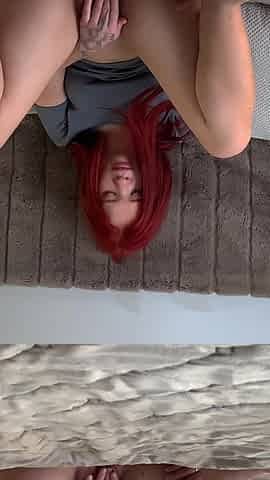 Real Morning Masturbation. Her Fingers Are Very Gently Caressing a Small Clitoris