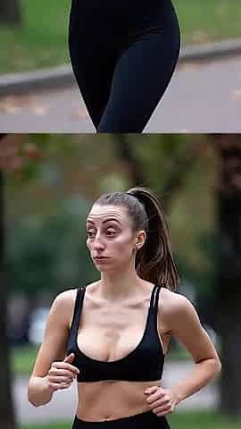 Hawt sporty honeys flashing their tits at the park - 1 [AI]