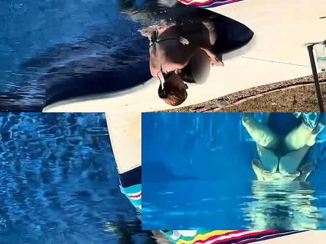 Getting Fucked In The Pool By My FWB While Hubby Records