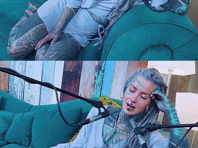 I talk about Z - zeal - ASMR podcast SFW talking rock slim beauty dreadlocks tattoo model inked angel