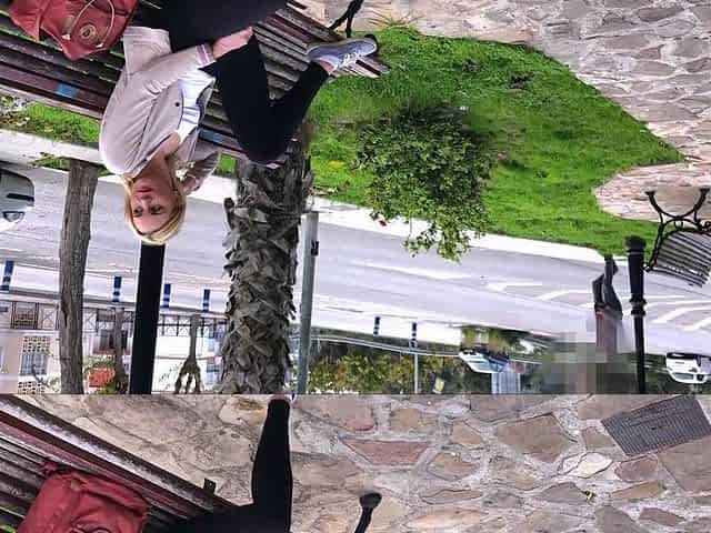 Blonde and her outdoor solo masturbation