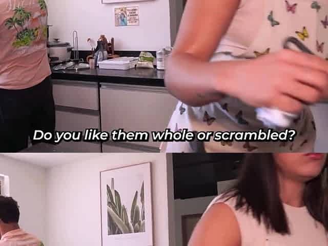 Young stud gets to fuck a horned-up housekeeper on all fours