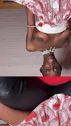Reverse Ride with Clothes - Petite African Wife Fuck - Backshot!