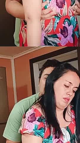Mom Gets Fucked in the Kitchen by Her Perverted Stepson