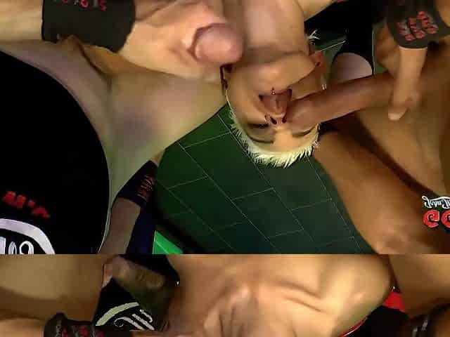 Busty Blonde Face Fucked And Rides Dick In Group Gangbang Orgy At Analdin