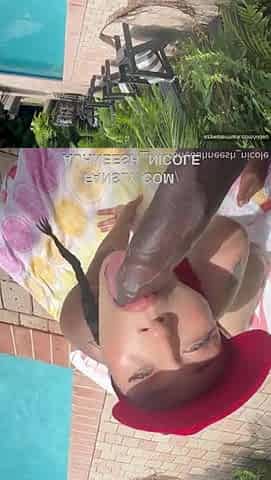 Tall Bikini Lifeguard Delivers Sensual Outdoor POV Poolside Passion