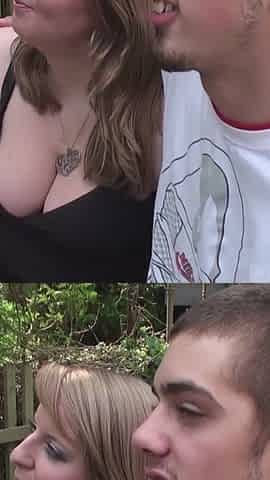 Cute bbw gets banged outdoors in cuckold action