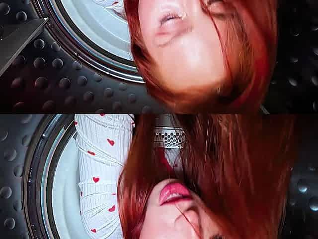 Redhead Stepmom Stuck in Washing Machine - So I I Had to Bang Her