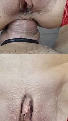 She Gets Multiple Squirting Orgasms From Anal Creampie