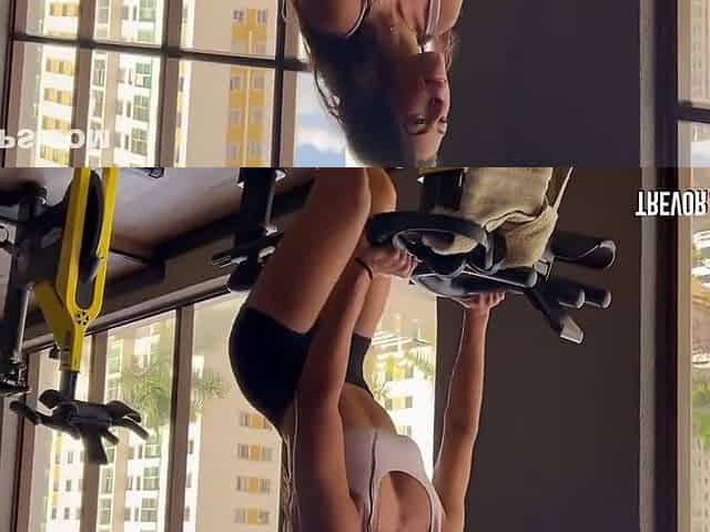 Fit Babe Teases At The Gym And Gets Fucked Twice At Home