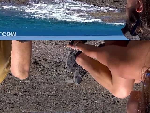 Bella Sinn And Bella Modele In Beach Is For Anal Fuck