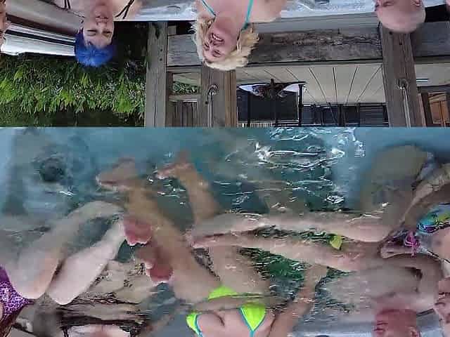 Waterbabes the Sexy Tub Reverse Group-sex