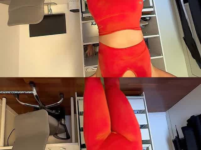 Can't stop cumming on my leggings