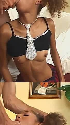 Mya Mason: Skinny, Black, Fucked Hard in the Ass