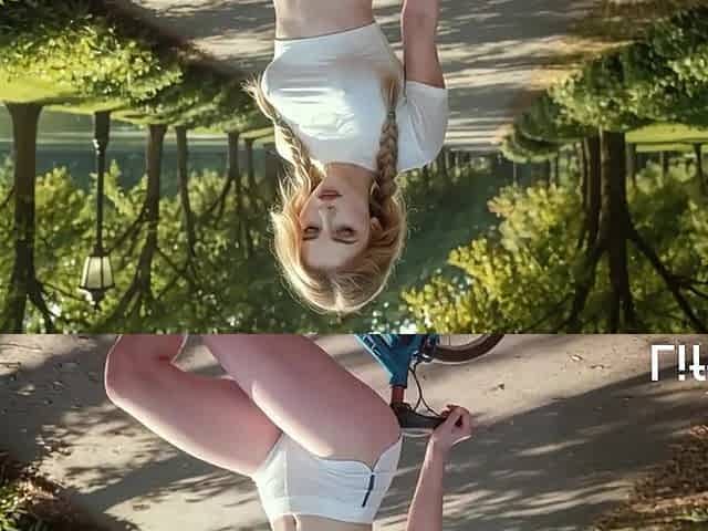 After her run, the sporty, hot golden-haired straddled my thick knob with her hawt, moist twat.[AI]