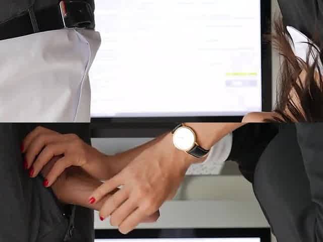 Sexy office lady is happy to oblige to the handjob requests from her boss