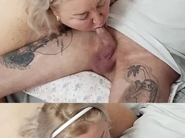 Mother-in-law Swallows Cum After Deep Gentle Blowjob