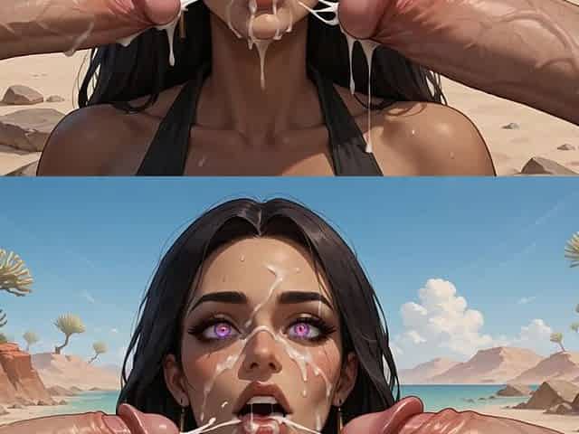 Desert Goddess Orgasm: Sand & Slick Surrender
