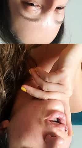 Brunette solo masturbation on webcam