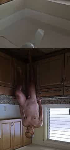 Handsome man nude Video in diner room