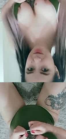 Tight ass kinky blode with big boobs masturbates outdoor