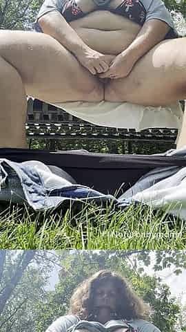 BBW Outdoor Labia Play Compilation