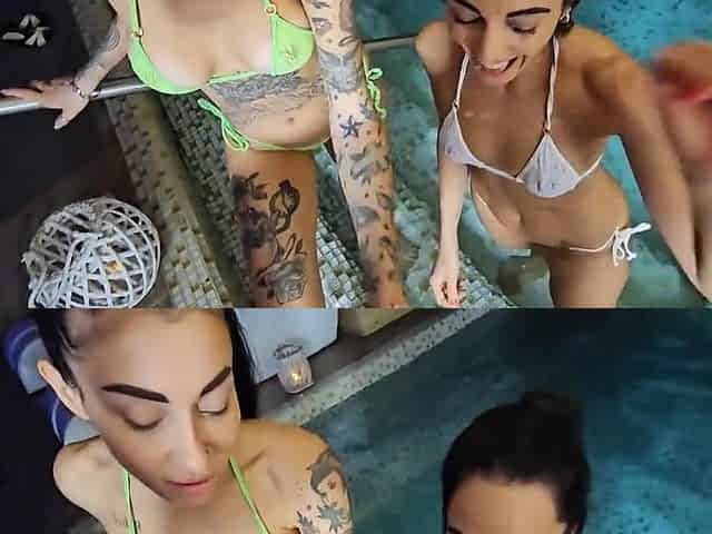 Silvia here! Maya and I connected at the swinger club. You can find the complete video on my OnlyFans page.