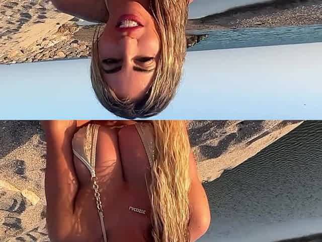 I give an incredible FELLATIO on the beach to a giant ROD