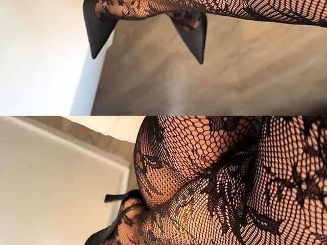 Slutty girl foot fetish with masturbation